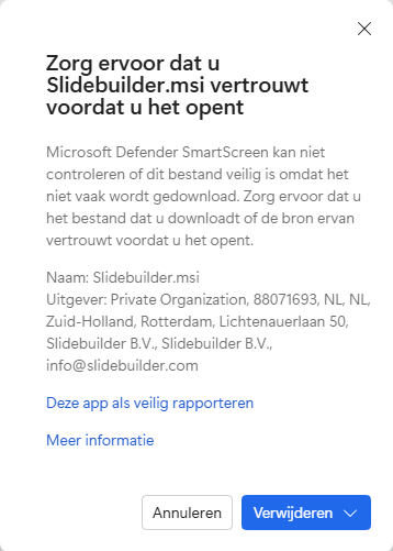 Slidebuilder - Versie bijwerken 2