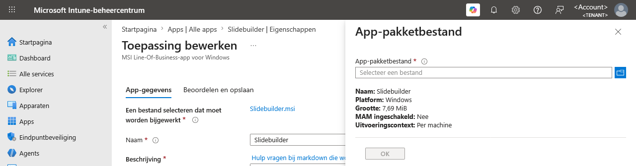 Slidebuilder - Versie bijwerken 4