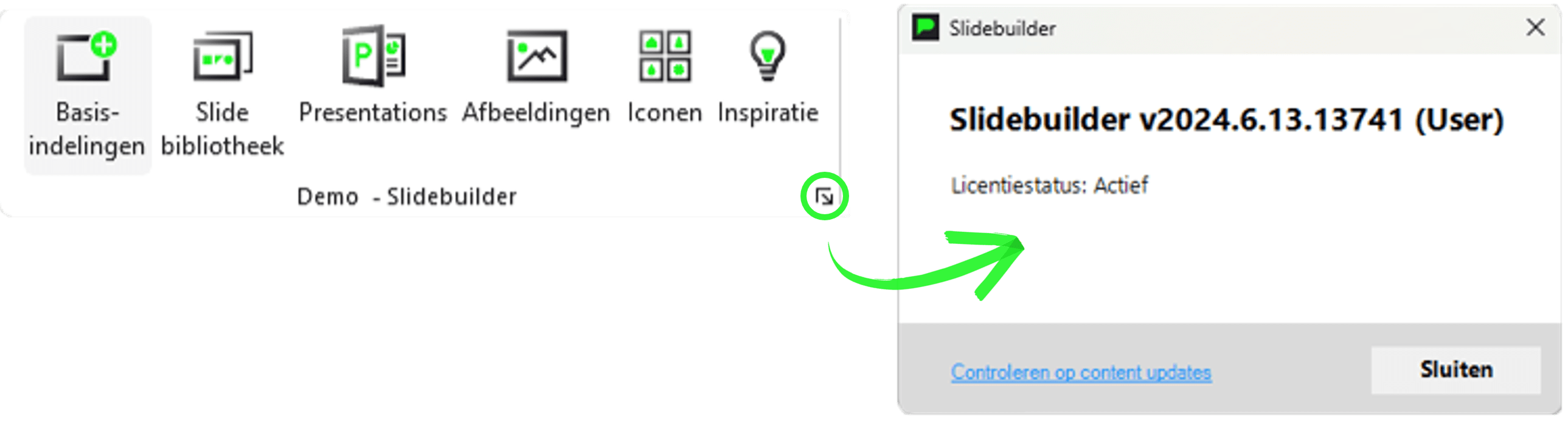 Slidebuilder versie